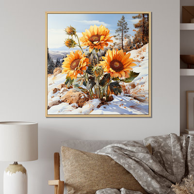 " Sunflowers Charm In Winter "