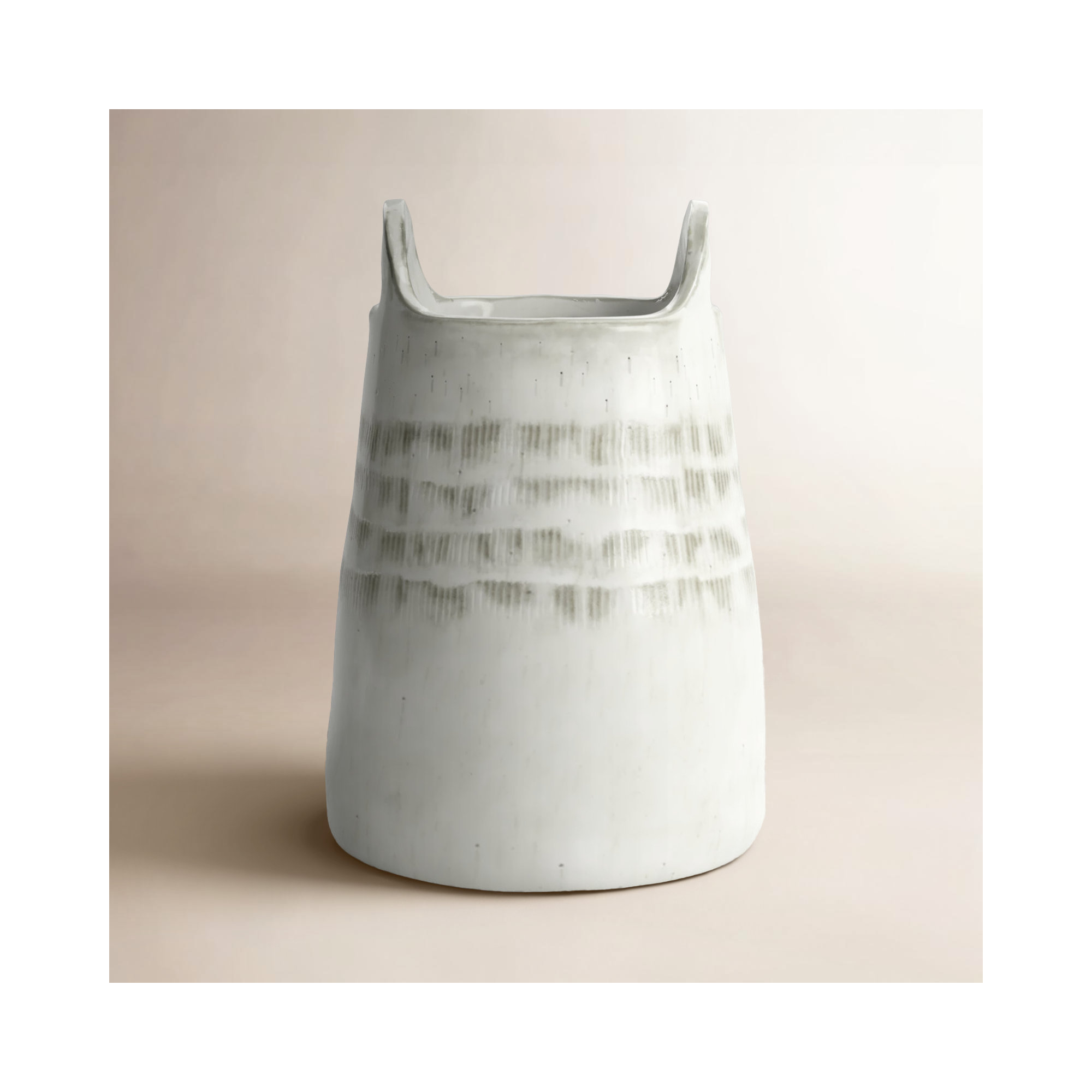 Jarkata Handmade Ceramic Table Vase, 8.5" H x 5.5" W x 5.5" D