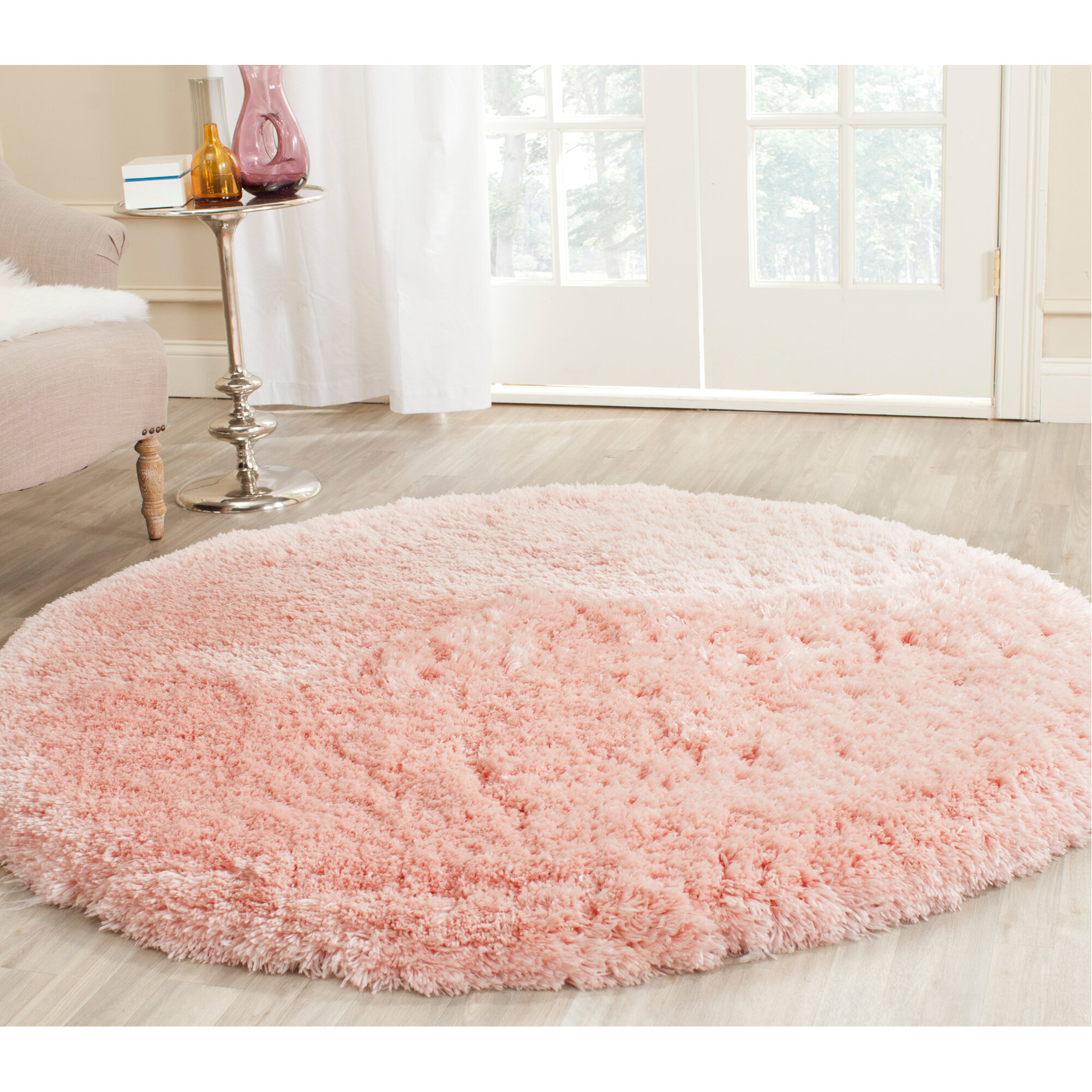 Ebern Designs Isidore Blush Area Rug, Pink