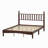 Queen Size Wood Platform Bed With Gourd Shaped Headboard,Retro Style Platform Bed With Wooden Slat Support-1925518787