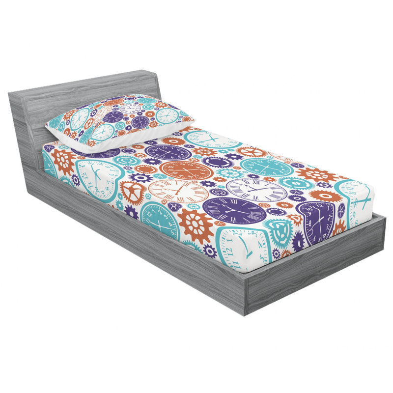 Microfiber Abstract Sheet Set, Twin XL Sheet Set with 1 Pillowcase
