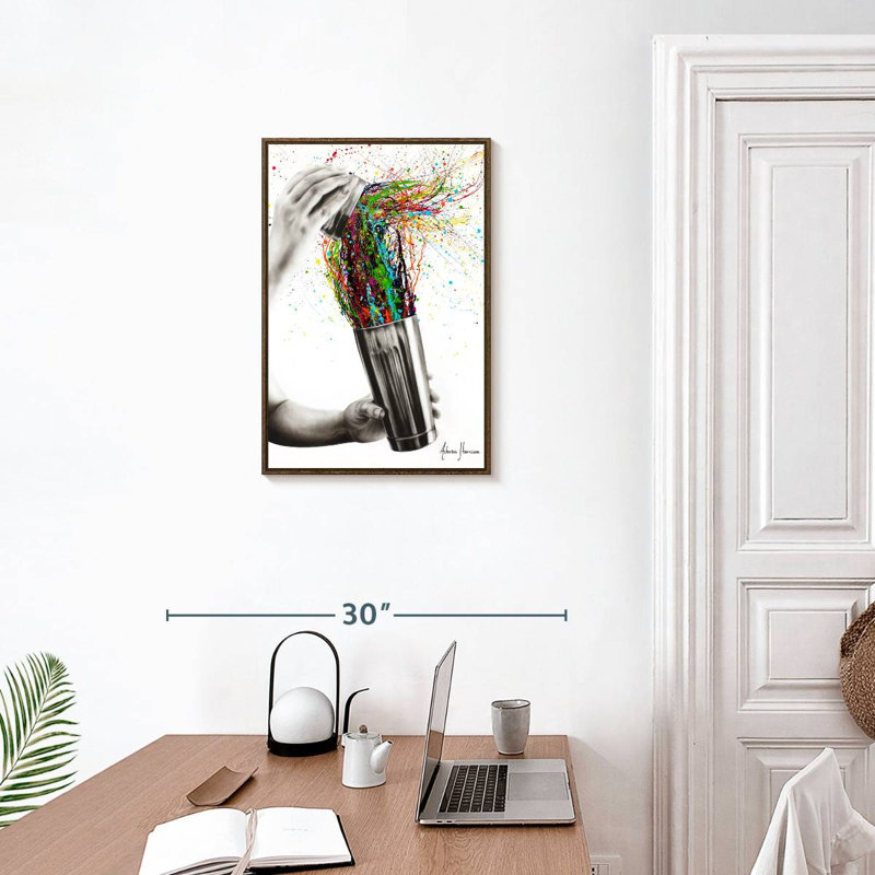 Shake It, 17 po x 25 po, Cadre flottant noyer