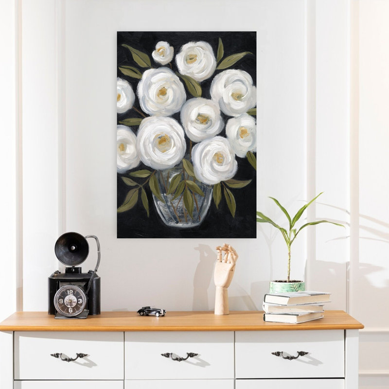 Camellia Joy, art floral contemporain, H 24 po x l 16 po