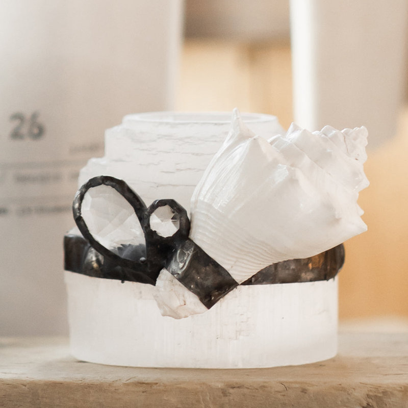 Selenite Tealight Candle Holder