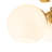 5-Light Glossy Milky Hand-Crafted Glass Semi-Flush Mount