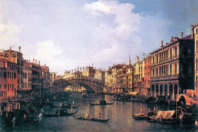 Canaletto - Unframed Graphic Art on Canvas, 24" H x 36" W x 0.75" D