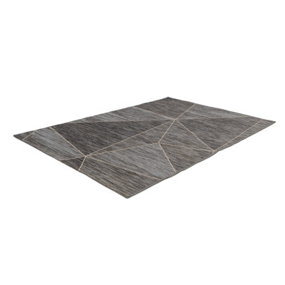 Tilly-Mae Indoor/Outdoor Flatweave Grey/Black Rug