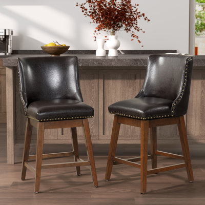 26'' Swivel Upholstered Counter Stool