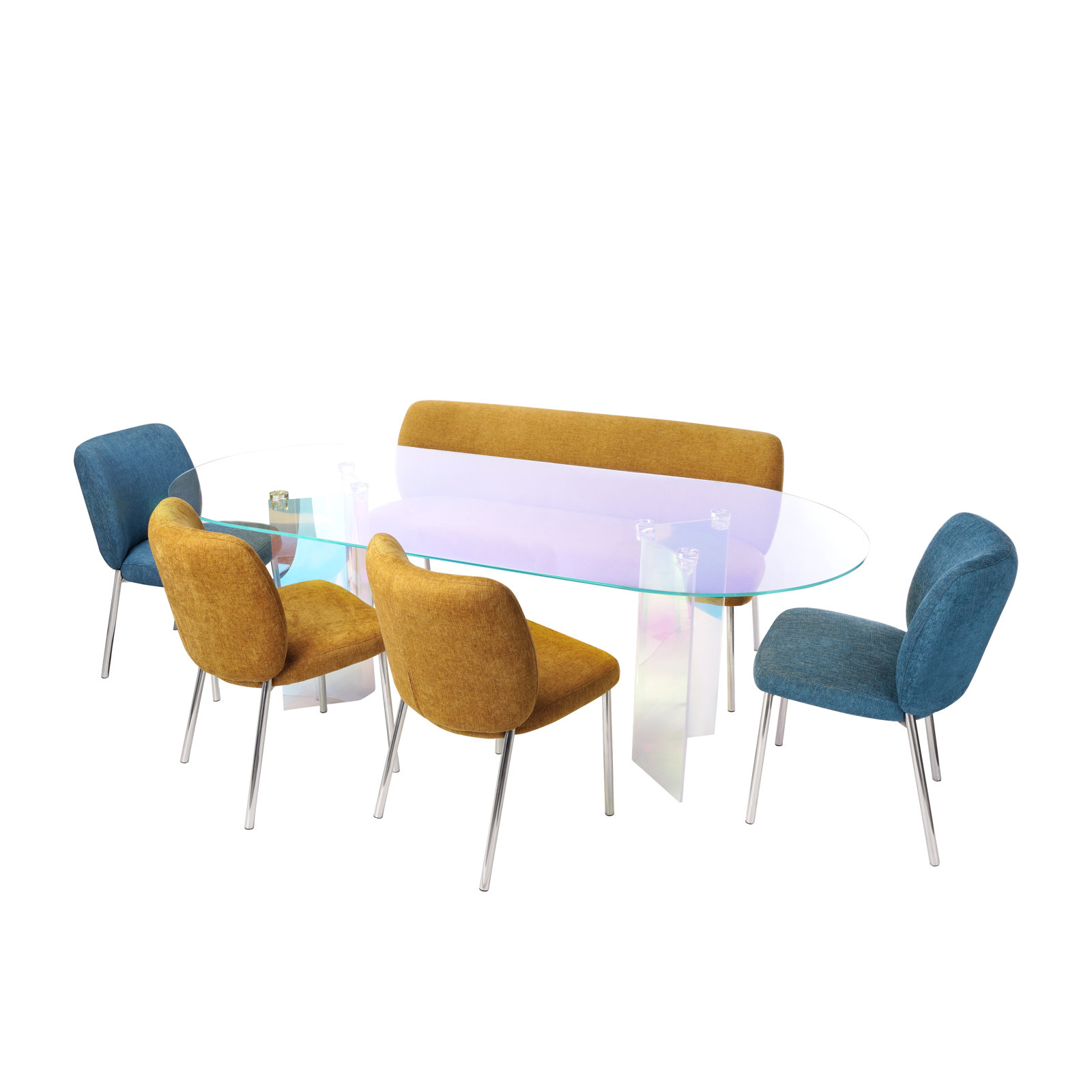 Decollete Dining Chair, Blue