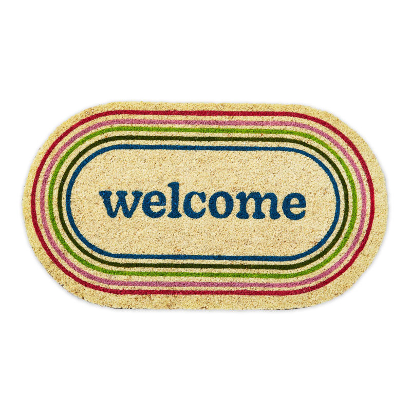 Welcome Shaped Pvc Coir Mat