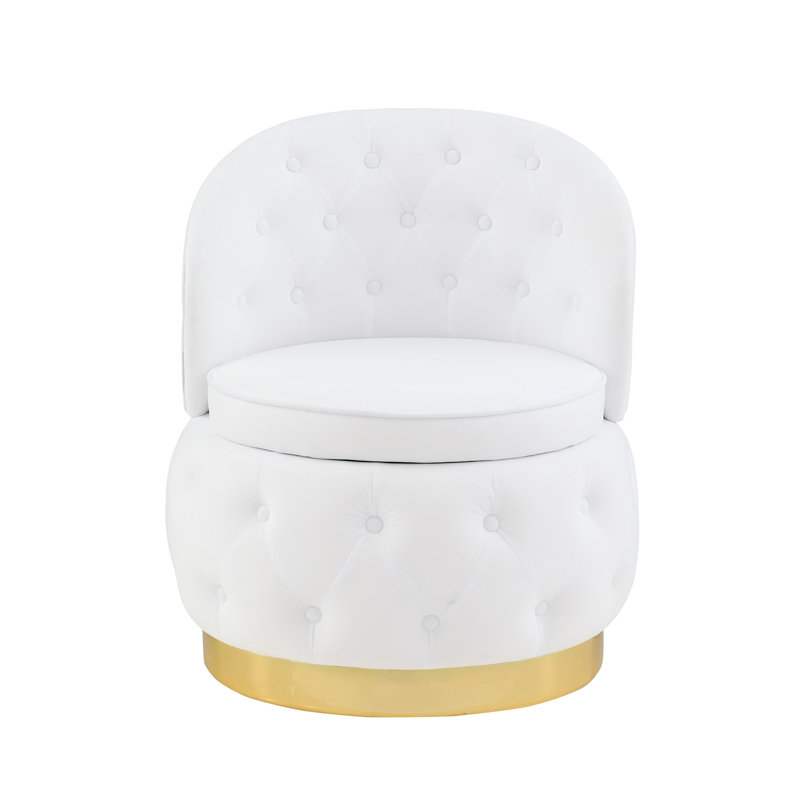 Chaises de rangement pivotantes 360 degrés, Blanc