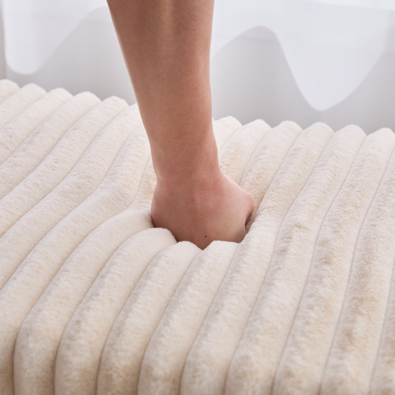Banc de rangement rembourré avec tablette amovible, Beige