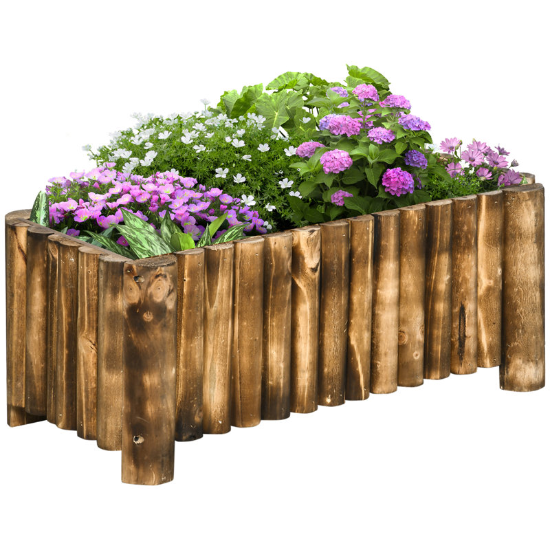 Wood Planter Box, 30cm H x 78cm W x 35cm D