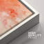 Coups de peinture abstraits, orange et rose vifs, peinture moderne encadrée-101791567-101791571