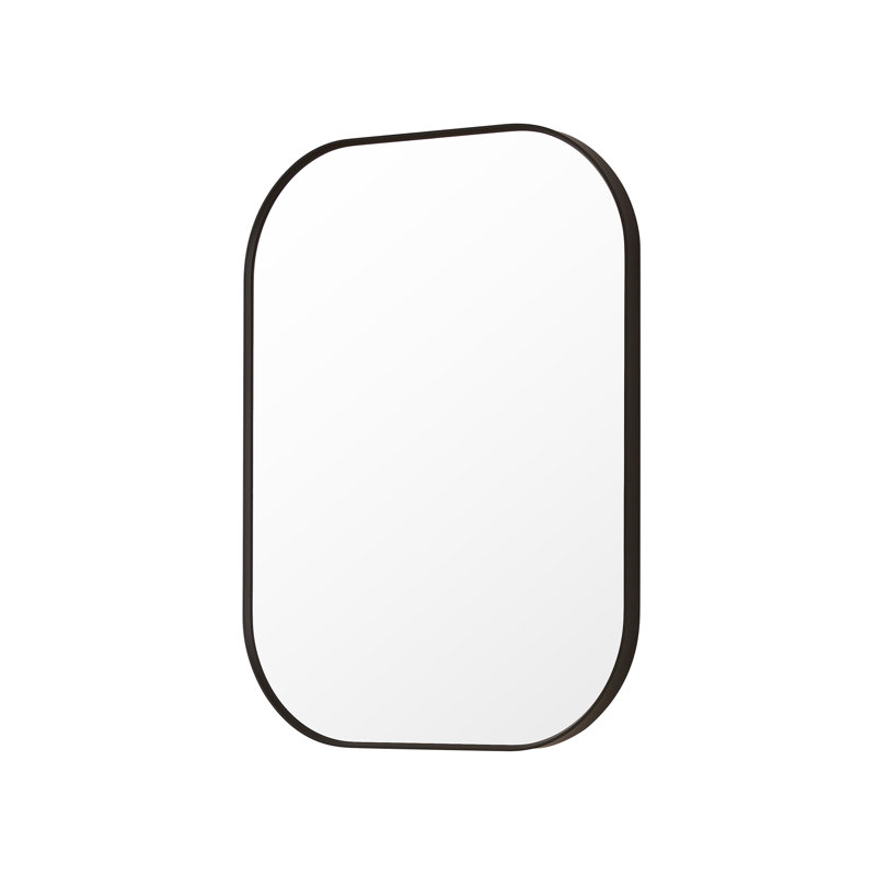 Miroir mural Trielle, 31,5 po x 24 po, Noir mat