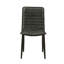 Ensemble de deux chaises d'appoint noires en similicuir