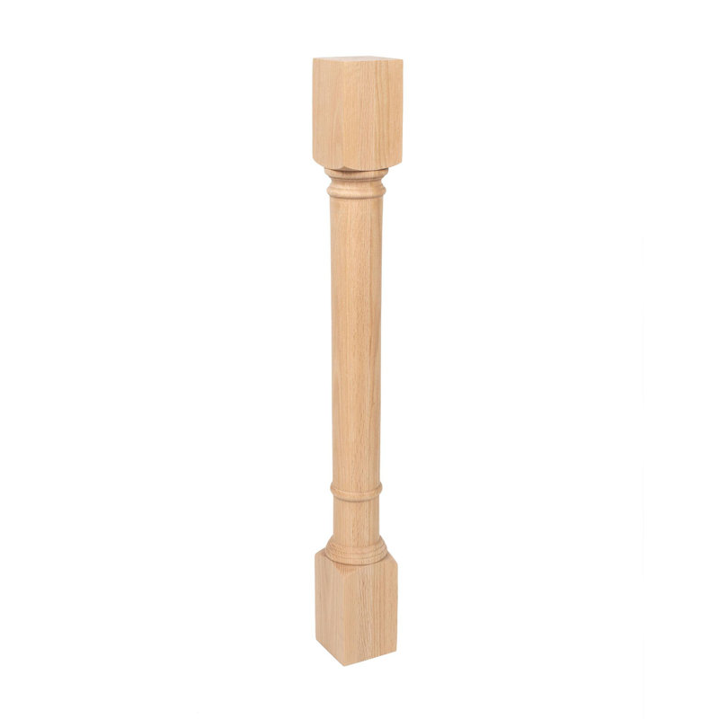 Pieds pour îlot de colonne Behre, H 35,25 po x l 3,75 po x P 3,75 po, Chêne