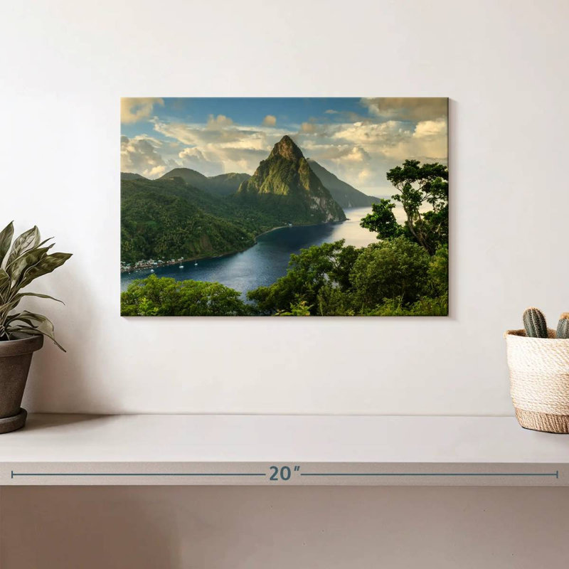 Vue de Piton, Sebbie, Sainte-Lucie, H 8 po x l 12 po
