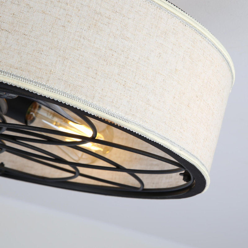 Ventilateurs de plafond encastrés en tissu de coton 20 po 