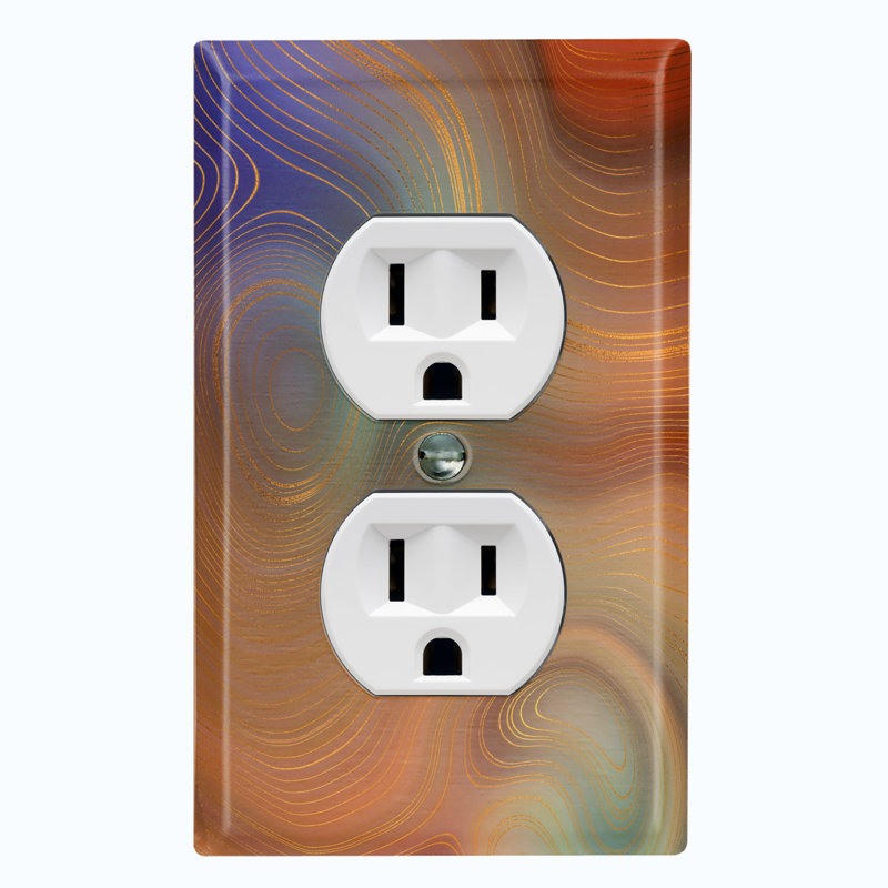 Patterned 1 - Gang Toggle Light Switch Standard Wall Plate