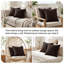 Ensemble de 2 taies décoratives matelassées à motif carré en microfibre à bords carrés passepoilés Southano Fine Vilens, ensemble de 2, 22 po x 22 po, brun-399142845-399142846