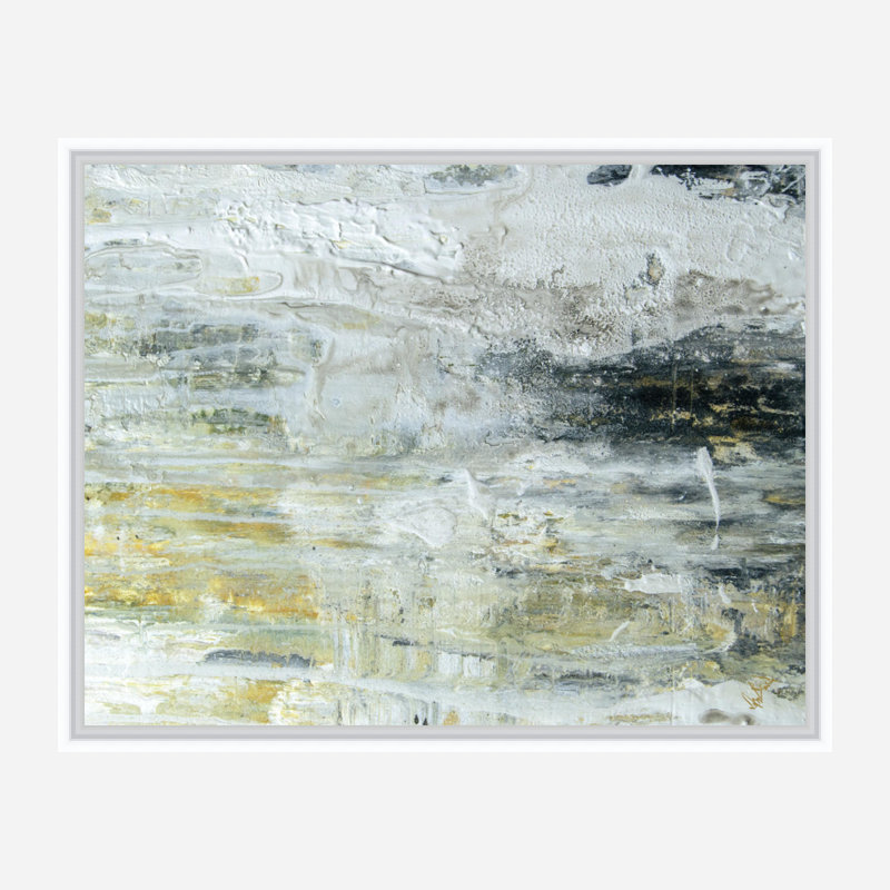 Abstract Print by John Beard, 30" H x 24" W x 1.75" D, White Framed Canvas