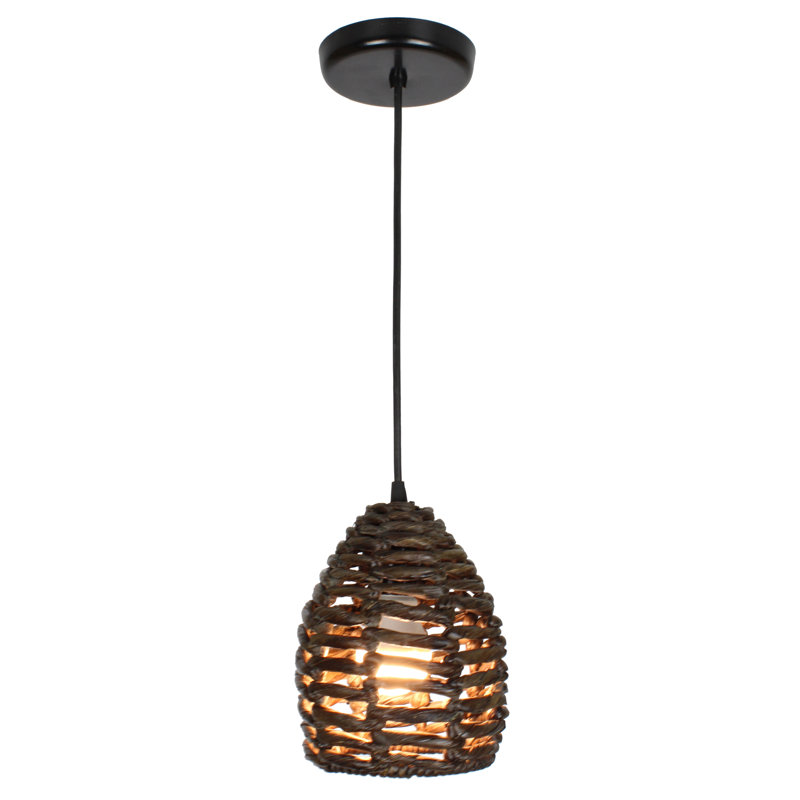 Ana 1 - Light Single Pendant, Black/Dark Brown