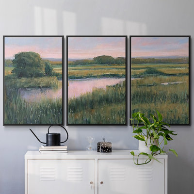 " Spring Marsh I " 3 Piece Art Print