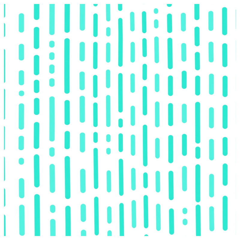 Housses de couette à lignes verticales turquoise, Queen