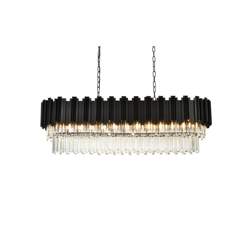 Lenora 47 inch Rectangular Chandelier , Black