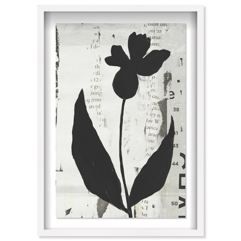 Single Orchid Print by Oliver Gal, 55.5"H x 37.5"W, White Shadowbox