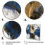 «Deep Knowing Abstract» en bleu royal et or I - art abstrait sur toile, peinture abstraite-392697847-392697834