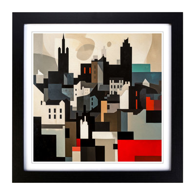 City Of Edinburgh Suprematism - Framed Print