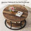 Table basse ronde avec rangement, table de cocktail à 2 niveaux-877331254