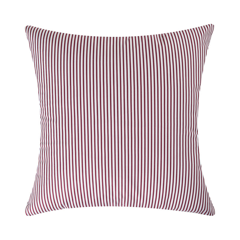 Lendsey Appliqued Outdoor Pillow Cover, Burgundy