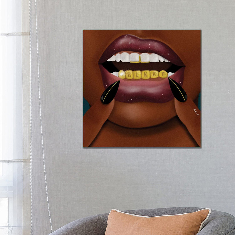 BLK AF by DeeLashee - Print on Canvas, Wrapped Canvas, 66.04 cm H x 66.04 cm W x 1.91 cm D