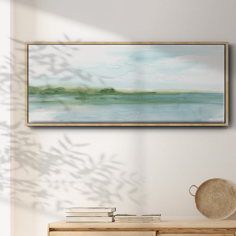 Green Ribbon Coast II, reproduction d'art sur toile, H 24 po x l 60 po x P 1,5 po, Naturel