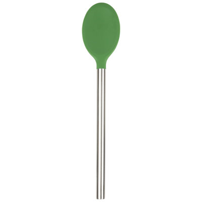 Tovolo Silicone Mixing Spoon With Stainless Steel Handle For Cooking And Food Prep