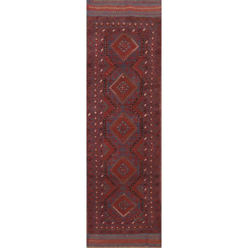 Tapis de couloir rouge 7 pi 11 po x 2 pi One-of-a-Kind