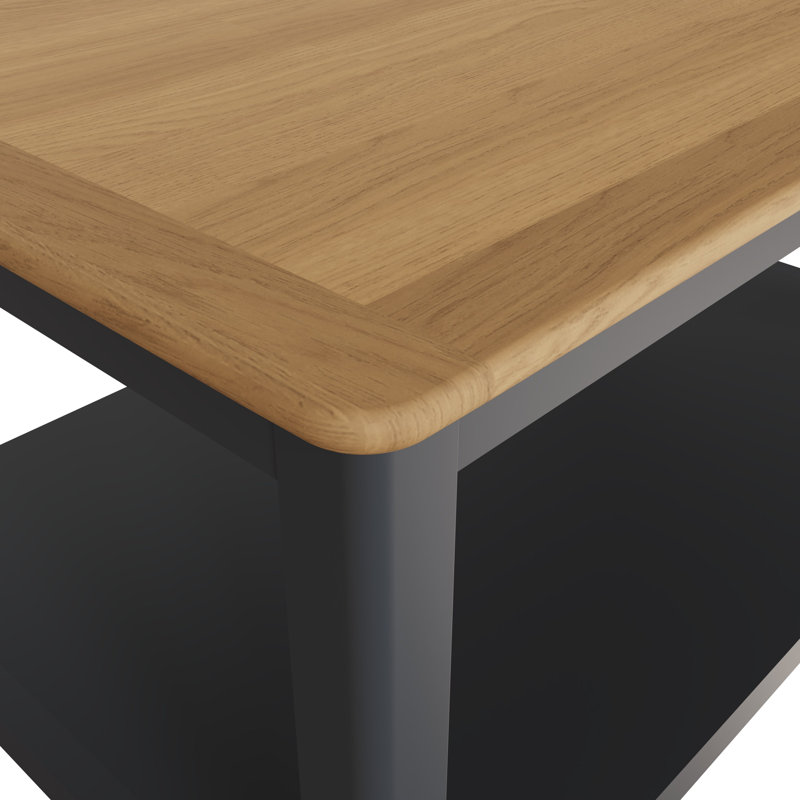 Daris Coffee Table With Storage Shelf., Blue