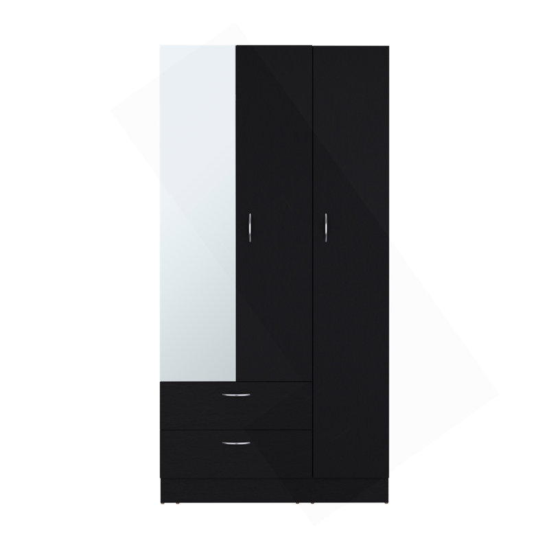 Armoire Haddam, chambre à coucher, noir, Noir