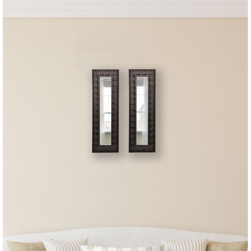 Ensemble de miroirs 2 pièces vénitien Derrell, H 22,5 po x l 10,5 po