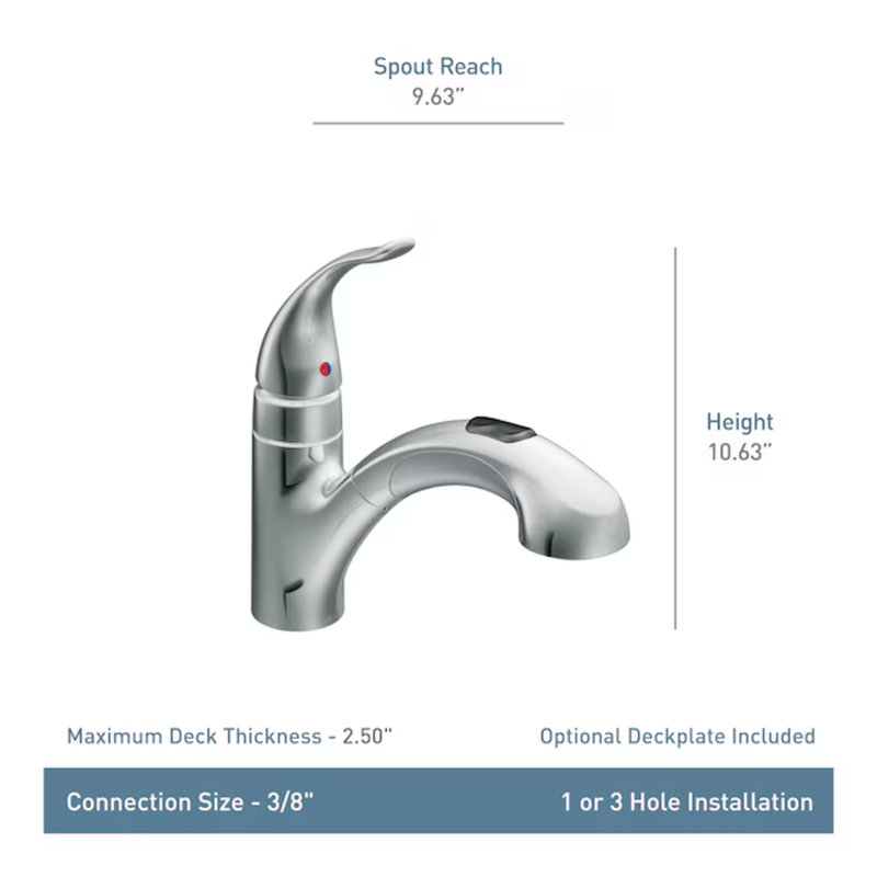 Integra Pull Out Single Handle Kitchen Faucet with Duralock™, Spot Resist Stainless