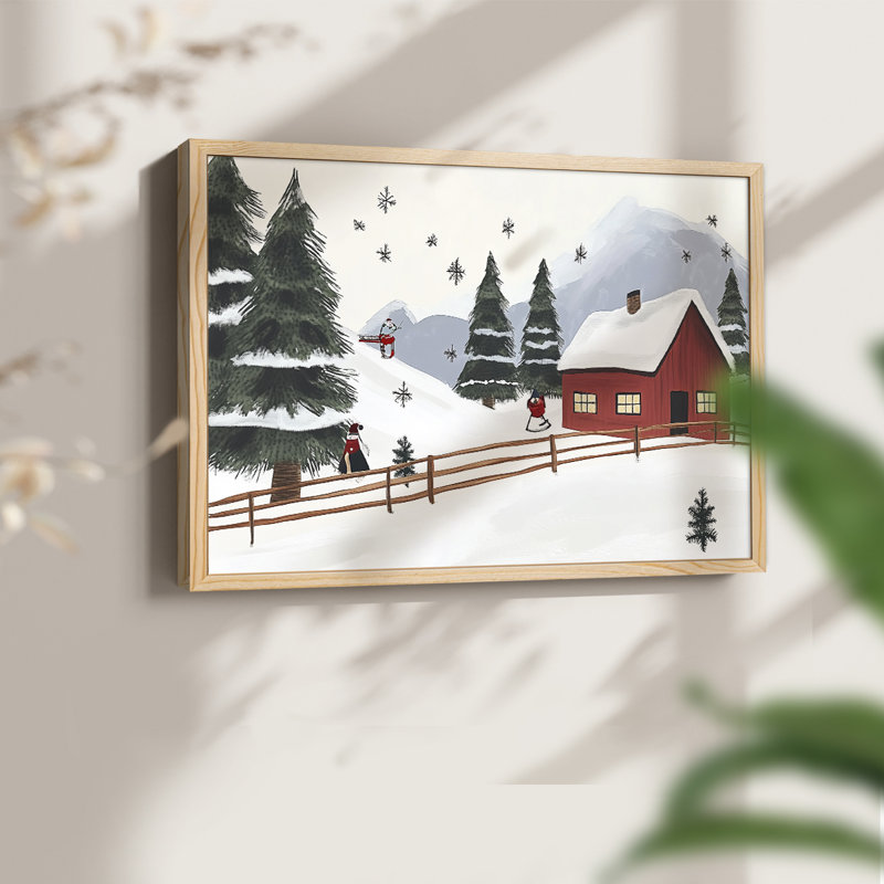 «Chirstmas Art» - D XXVII - Reproduction encadrée - Restickable, Naturel, H 11 po x l 14 po