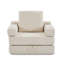 Fauteuil d'appoint pliable en lin tissé 37 po avec accoudoirs détachables Crowe-110811185