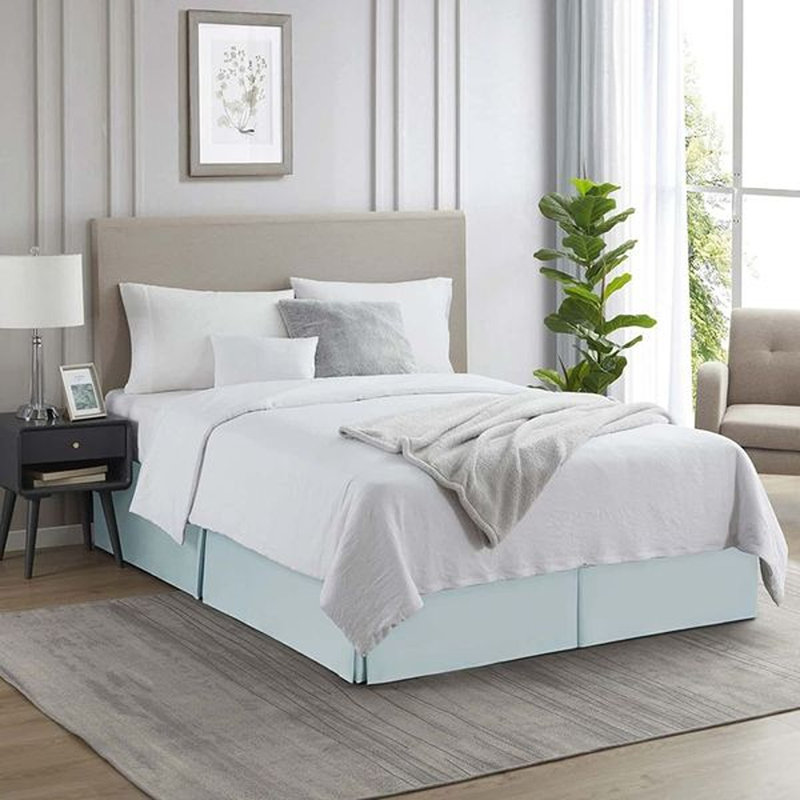 Luxury Pleated 14" Bed Skirt, Aqua, Full