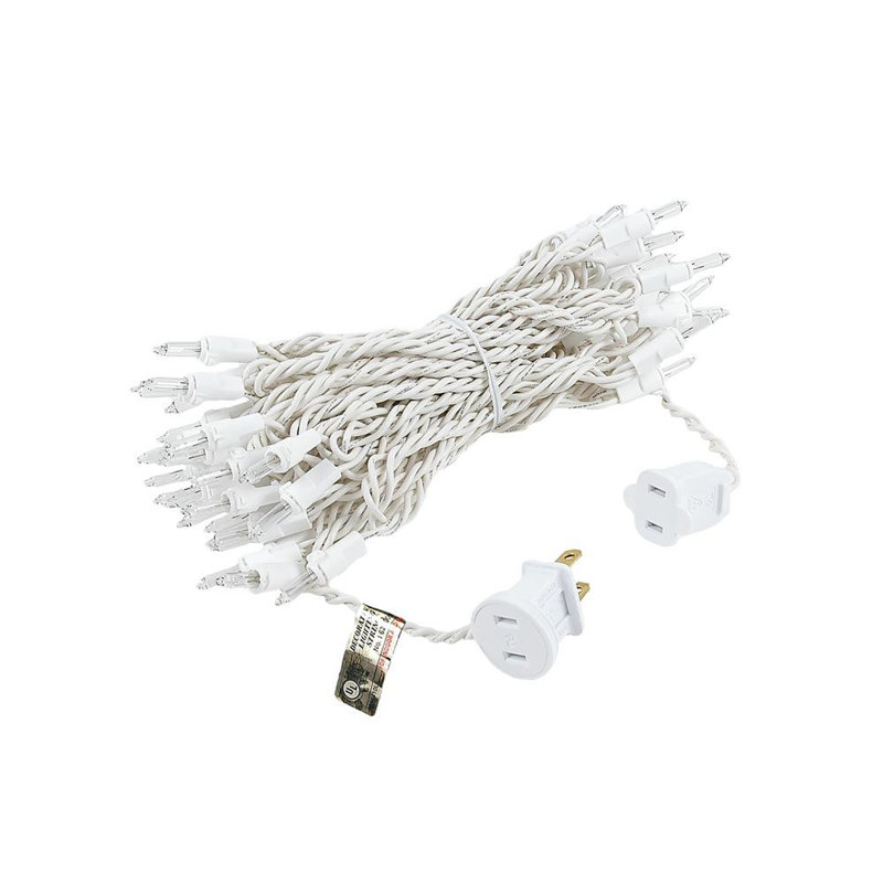 Mini-mini chaîne pour l’extérieur 25" 50-ampoule Sheffield, blanc
