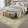 Ladonya Vintage Washable Beige Area Rug with Non-Slip Backing