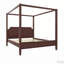 Lit plateforme à baldaquin en bois avec tête de lit et pieds de support-1396432725-1396432731