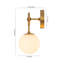Applique murale 1 lumière en forme de globe en verre opale rétro